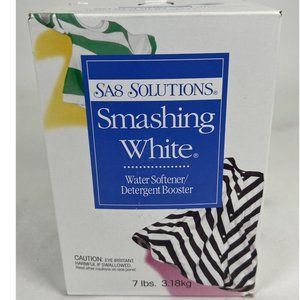Vintage NOS SA8 Solutions Smashing White Water Softener Detergent Booster 7lbs